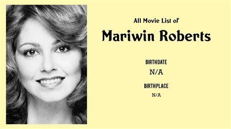 mariwin roberts|Mariwin Roberts Filmography, List of Mariwin Roberts .